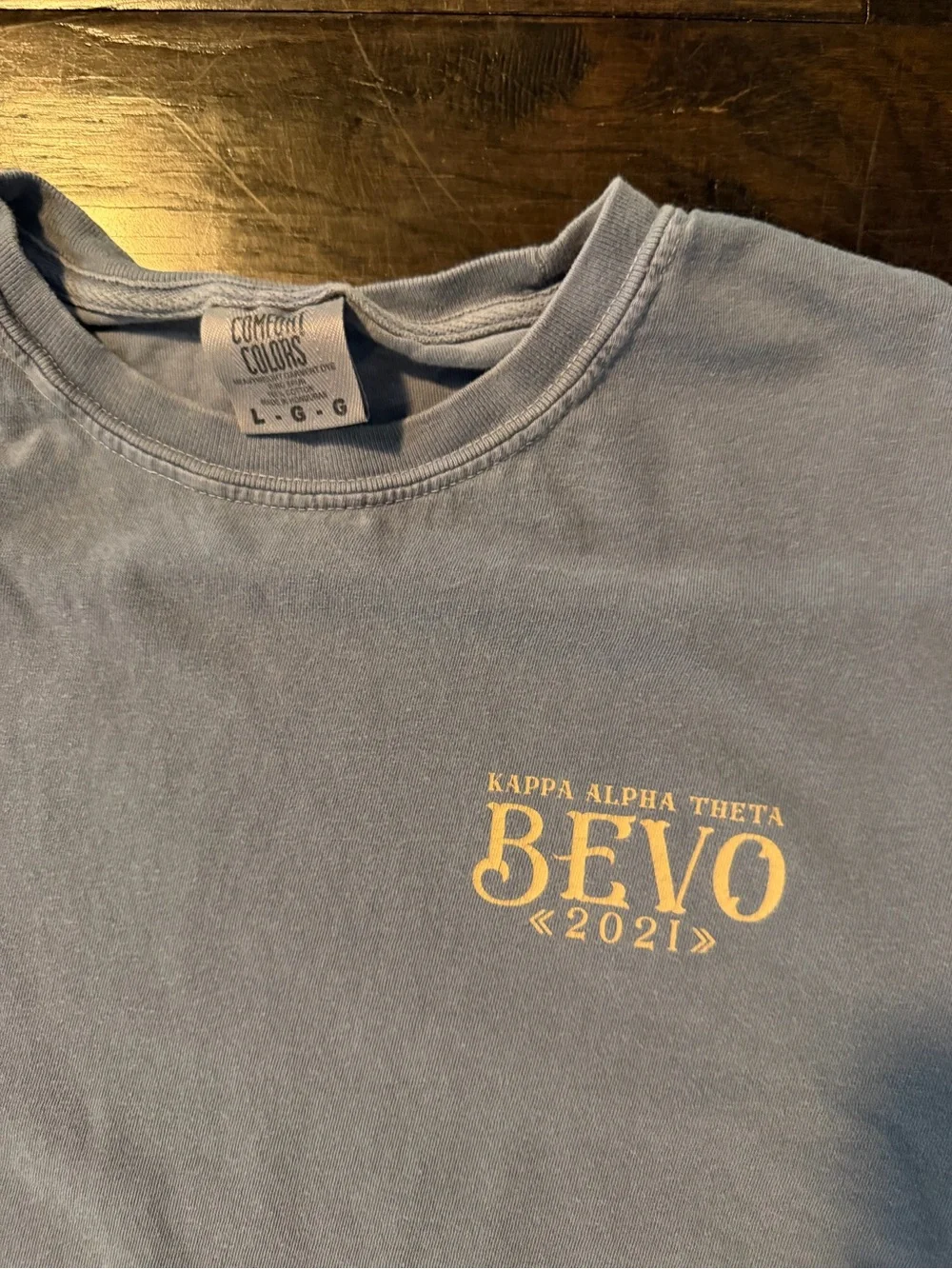 Theta Sorority Date Party Vintage Comfort Colors Blue Tee western Country